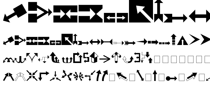 Carr Arrows (filled) font